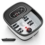 Snailax Foot Spa Massager with Adjustable Heat, Infrared, Bubble,...