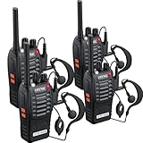 eSynic 4Pack Professional Walkie Talkies for Adult USB...