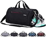 KASIBON Sports Gym Bag with Shoes Compartment and Wet Pocket,...