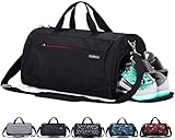 KASIBON Sports Gym Bag with Shoes Compartment and Wet Pocket,...