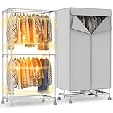 Evviee Electric Clothes Dryer 1800W with Timer – Foldable...