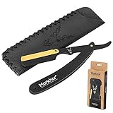 Markhor® Cut Throat Razor, Matte Black with 24K Gold Plated...