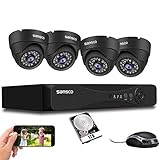 SANSCO HD CCTV Security Camera System, 8 Channel 5MP DVR with (4)...