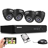 SANSCO HD CCTV Security Camera System, 8 Channel 5MP DVR with (4)...