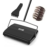 JEHONN Carpet Floor Sweeper Manual with Horsehair, Non Electric...