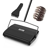 JEHONN Carpet Floor Sweeper Manual with Horsehair, Non Electric...