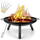 Outdoor Fire Pit, Garden Patio Heater Charcoal Log Wood Burner,...