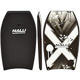 Nalu Bodyboard with Leash 33'/41' Body Board with Crescent Tail...
