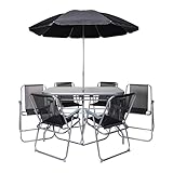 Samuel ALEXANDER 6 Person Garden Furniture Patio Set Table, 6...