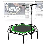 SportPlus Fitness Trampoline with Bar – Ideal for Home Cardio...