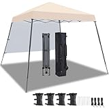 Yaheetech Pop Up Gazebo 3x3M with 1 Side Panel, Portable Backpack...