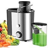 Juicer, Bagotte Centrifugal Juicer for Fruit and Vegetable, 600W...