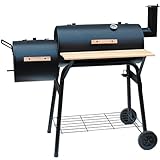 Panana Bandit Barrel BBQ Charcoal Grill Wood Smoker Firebox Black...