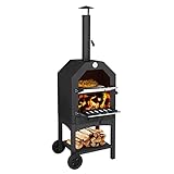 Outopee Outdoor Pizza Oven - Wood Fired with Adjustable Chimney,...