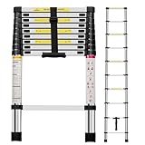 Telescopic Ladder Multi Purpose Loft Ladder, 2.9m 9.5ft Aluminium...