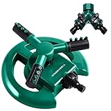 WISDOMWELL Garden Sprinkler Automatic Lawn Water Sprinkler 360...