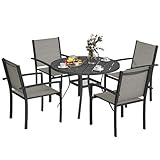 Outsunny 5 Piece Garden Furniture Set, Garden Dining Set with...