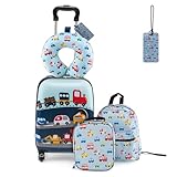 HOMFME 5PCS Kids Luggage Set, 16 Inch Children Suitcase and 13...