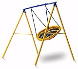 Zero Gravity Kids Swing Set With Sturdy Metal Frame. Garden Fun...