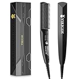 VIKICON Beard Straightener, 30s Quick Heated Beard Brush, Mini...