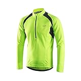 ARSUXEO Cycling Jersey Mens Long Sleeve MTB Jersey Half Zipper...