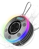Shower Speaker Bluetooth Waterproof, IPX7, Stereo Bass, 360...