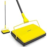 Dolanx Carpet Sweeper Manual Push with Horsehair Brush,...