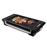 FIMEI Electric Grill, Electric Smokeless Barbecue Grill with 6...