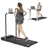 Jupgod Folding Treadmill, 2.5HP Under Desk Treadmill Walking Pad...