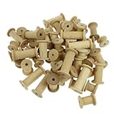 Creation Station Assorted Sizes Wooden Spools, Natural, Pack of...