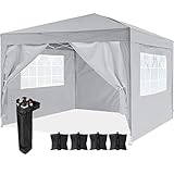 Waterproof Pop Up Gazebo - 3m x 3m Pop Up Outdoor Garden Shelter...