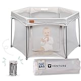 Venture All Stars Joy Award-Winning Foldable Baby Playpen –...
