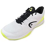 HEAD Unisex Grid Squash Shoe, White/Yellow, 10 UK