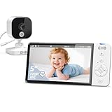 GHB Baby Monitor with Camera and Night Vision 5'' 720P HD 5000mAh...