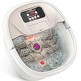 Foot Spa and Massager, Turejo Motorized Foot Bath with Bubble, 6...