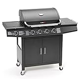 CosmoGrill Deluxe 4+1 Gas Burner Grill BBQ Barbecue incl. Side...