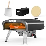 Mimiuo Outdoor Gas Fired Pizza Oven with Automatic Rotation...