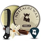 Striking Viking Moustache Wax & Comb Kit - 2 Oz, Medium/Strong...