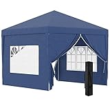 Outsunny 3 x 3 m Garden Pop Up Gazebo, Wedding Party Tent...