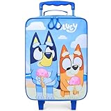 Bluey Suitcase Kids Foldable Trolley Bag Wheels Cabin Suitcase...