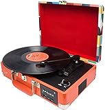 Briefcase Retro Record Player Bluetooth with speakers for...