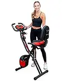 YYFITT 2-in-1 Foldable Fitness Exercise Bike with Resistance...