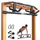 AmazeFan Pull Up Bar Doorway with Ergonomic Grip - Fitness...