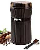 Coffee Grinder with Brush, UUOUU 200W Washable Bowl Spice Grinder...