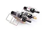 BarCraft Stackable Small Wine Rack, Metal, Copper Finish, 7...