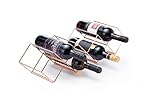 BarCraft Stackable Small Wine Rack, Metal, Copper Finish, 7...