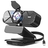 TRAUSI 1080P HD Webcam with Microphone, Noise Cancellation,...