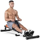 Jupgod Folding Rowing Machine with LCD Monitor, Hydraulic Rower...