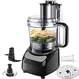 Food Processor, Multifunctional Compact Food Mixer with 2L Bowl...