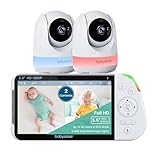 Babysense 5.5” 1080p Full HD Split-Screen Baby Monitor, Video...
